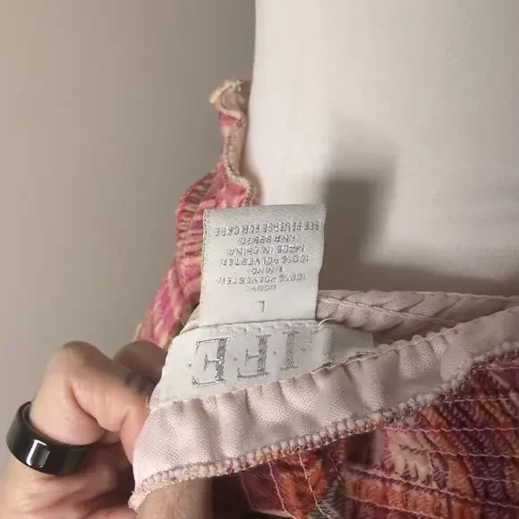 Pink Bohemian Whimsy Plaid Maxi Skirt - Picture 6 of 6